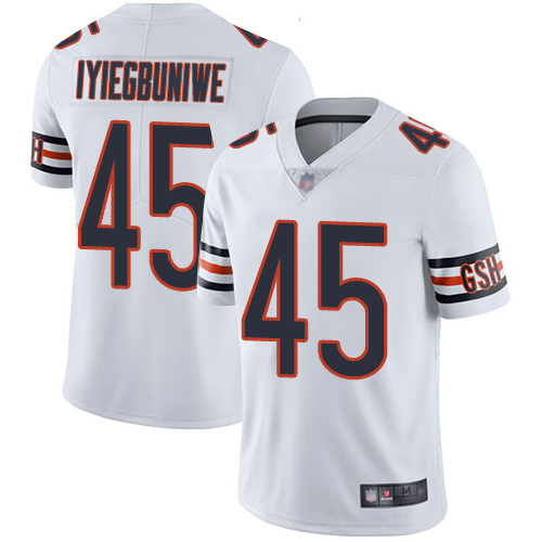 Chicago Bears Limited White Men Joel Iyiegbuniwe Road Jersey NFL Football 45 Vapor Untouchable